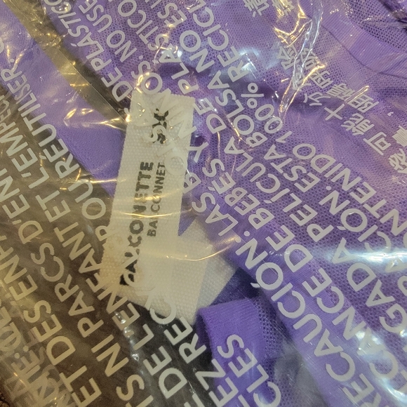 Aerie Smoothez Unlined Mesh Balconette Bra Purple Size 32C NWT! - Picture 5 of 8